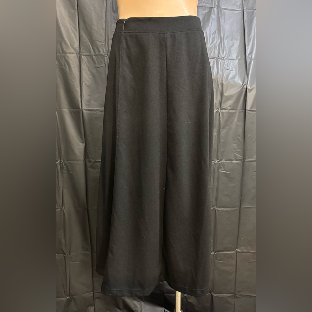 Woman Within Black Pull On Skirt